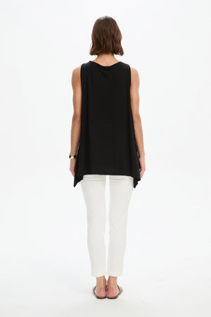 CASCADE SLEEVELESS TOP