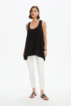 CASCADE SLEEVELESS TOP