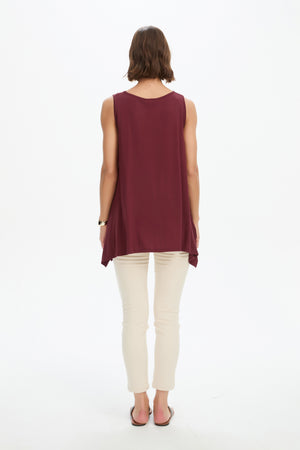 CASCADE SLEEVELESS TOP