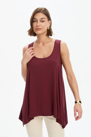 CASCADE SLEEVELESS TOP