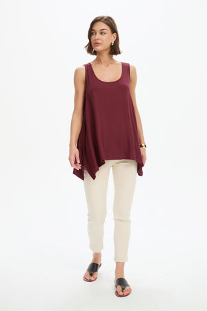 CASCADE SLEEVELESS TOP