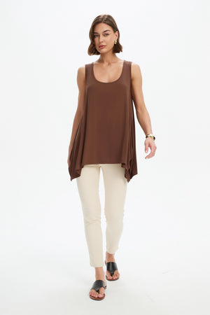 CASCADE SLEEVELESS TOP