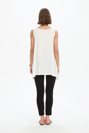 CASCADE SLEEVELESS TOP