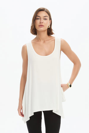 CASCADE SLEEVELESS TOP