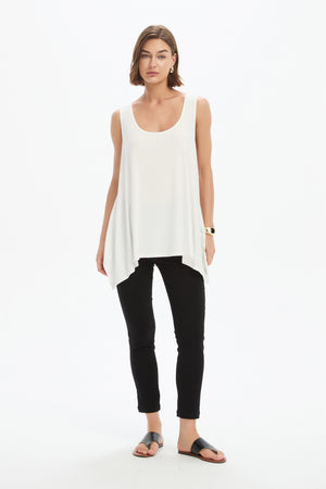 CASCADE SLEEVELESS TOP