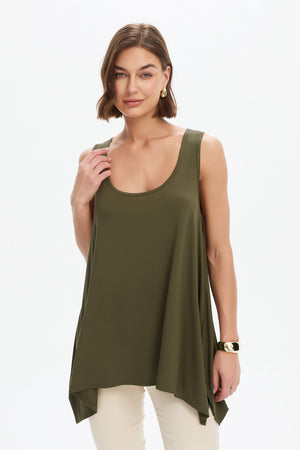 CASCADE SLEEVELESS TOP