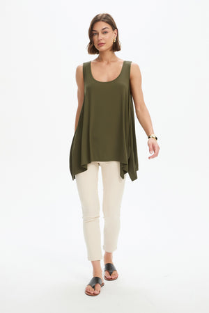 CASCADE SLEEVELESS TOP