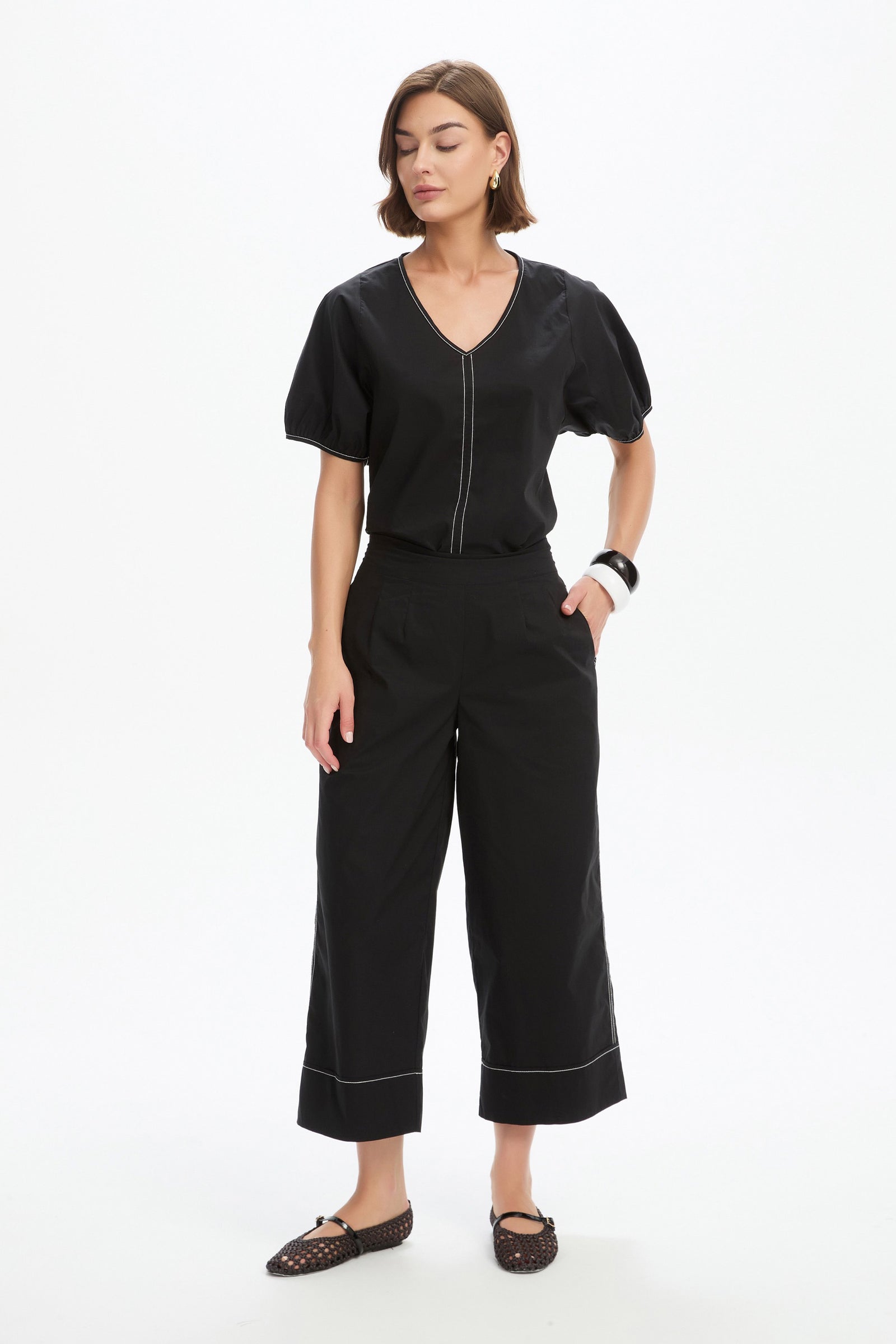 CLASSIC CONTRAST PANT black side