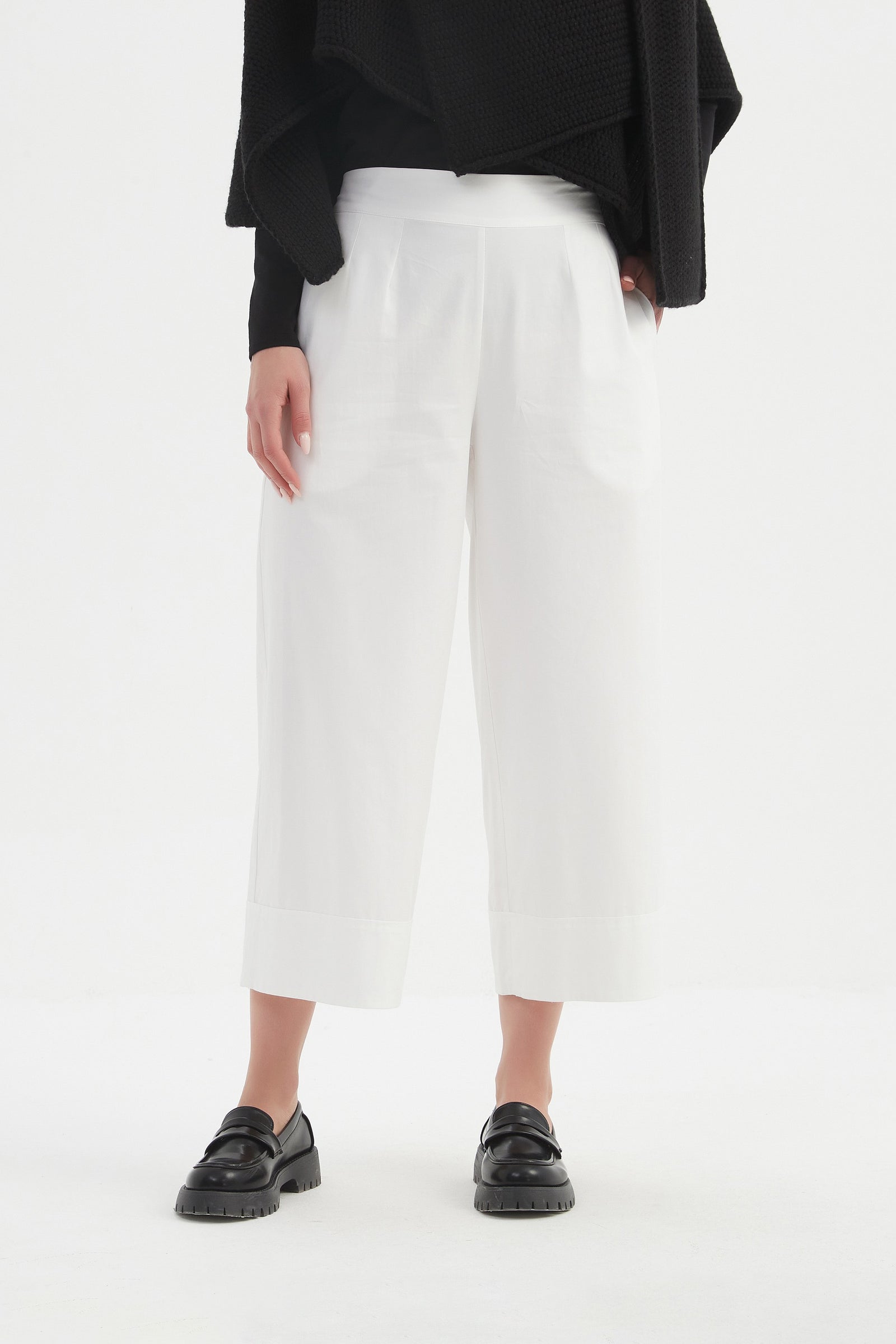 Women's Wide Leg Work Pants & Classic Trousers With Pockets White