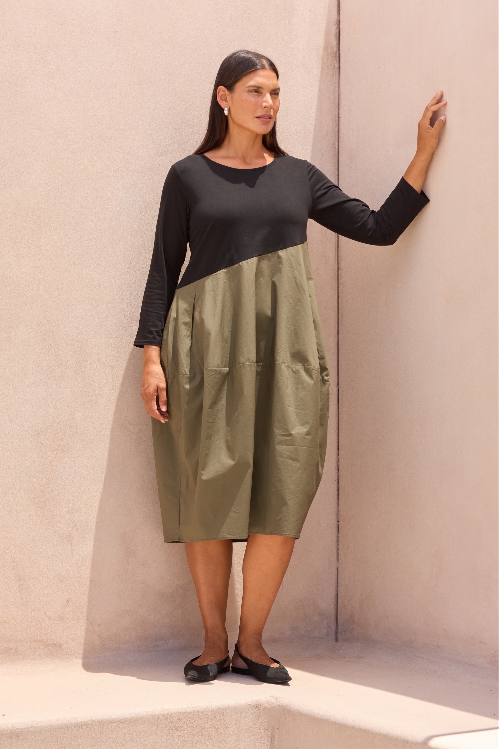 black and khaki dress Women's Cotton Midi & Pockets Decadent Strapless Maxi Dress 985% Cotton dpa-clothing-collection Size:UK 4