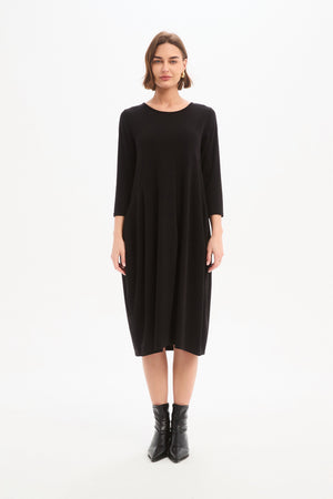 Women's Knitted Midi Dresses | Diagonal Seam Knit Dress front 2