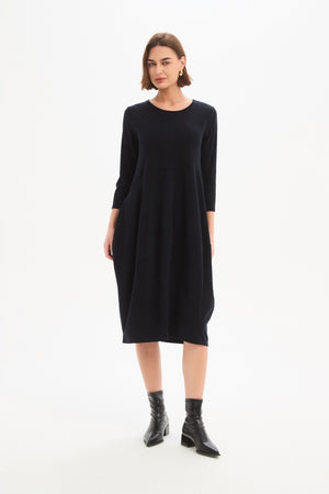 Women's Knitted Midi Dresses | Diagonal Seam Knit Dress front 3
