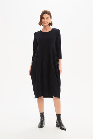 Women's Knitted Midi Dresses | Diagonal Seam Knit Dress angle