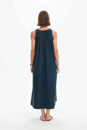 ELASTIC DETAIL A-LINE DRESS