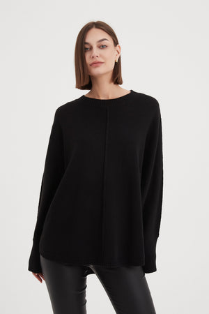 EXPOSED SEAM KNIT