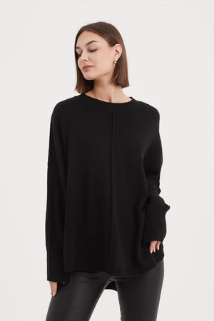 EXPOSED SEAM KNIT