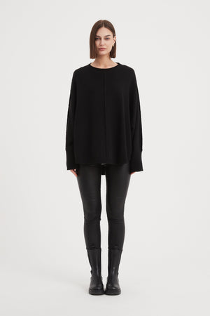 EXPOSED SEAM KNIT