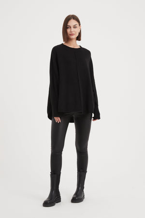 EXPOSED SEAM KNIT