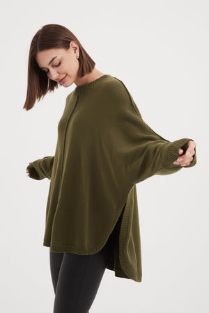 EXPOSED SEAM KNIT
