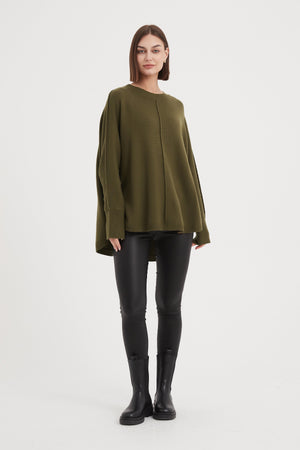 EXPOSED SEAM KNIT