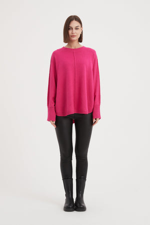 EXPOSED SEAM KNIT