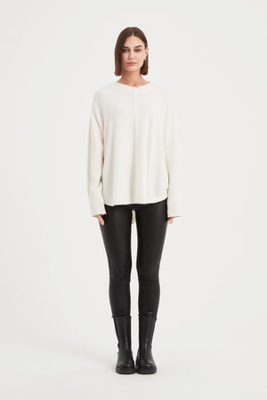 EXPOSED SEAM KNIT