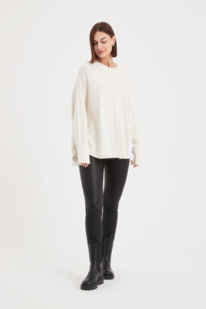 EXPOSED SEAM KNIT