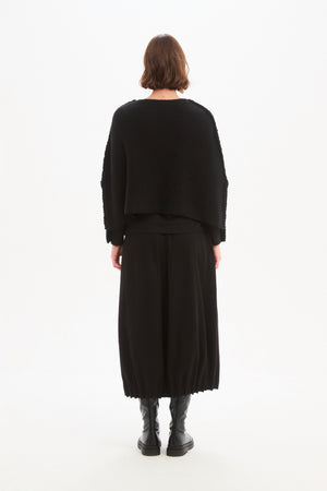 FOIL PRINT CROP PONCHO