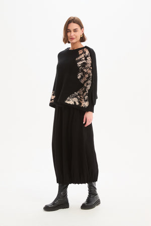FOIL PRINT CROP PONCHO