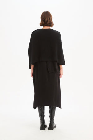 FOIL PRINT CROP PONCHO