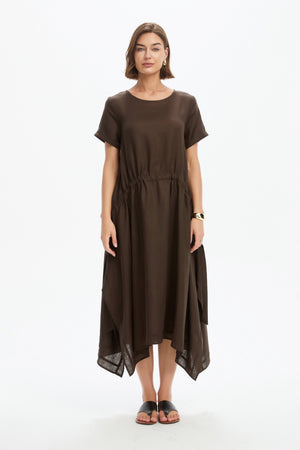 GATHER TIE DRESS
