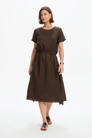 GATHER TIE DRESS