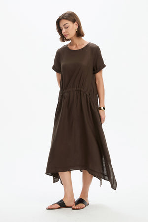 GATHER TIE DRESS