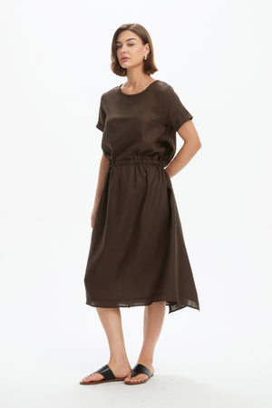 GATHER TIE DRESS
