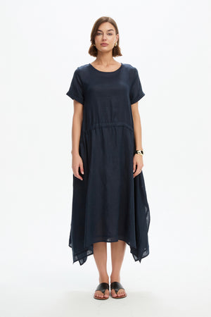 GATHER TIE DRESS