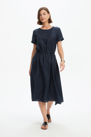 GATHER TIE DRESS