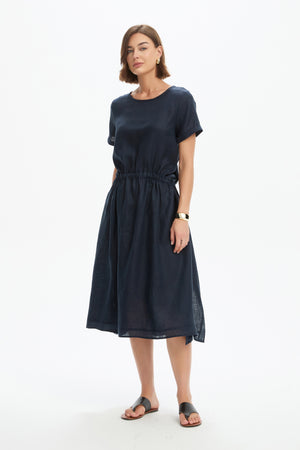 GATHER TIE DRESS