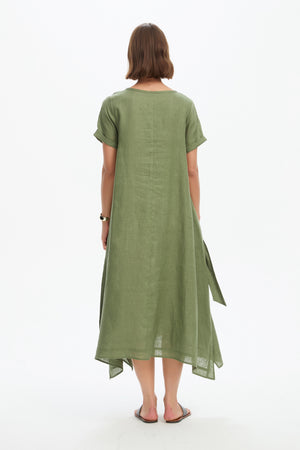 GATHER TIE DRESS