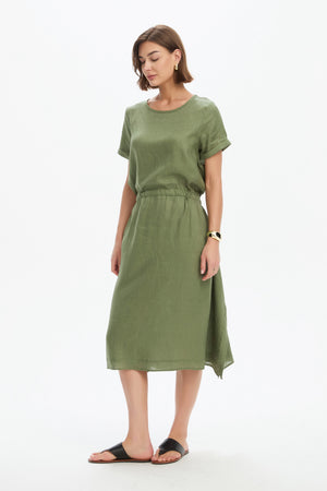 GATHER TIE DRESS