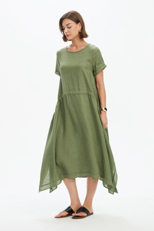 GATHER TIE DRESS