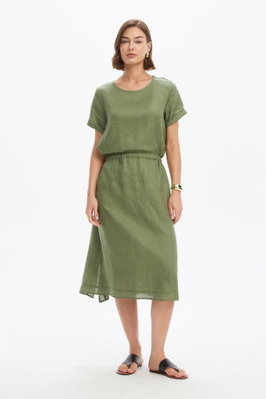 GATHER TIE DRESS