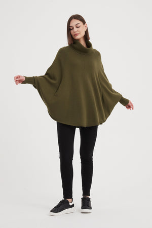 HIGH NECK OVERSIZED KNIT