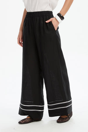 LADDER HEM PALAZZO PANT