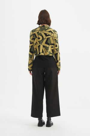 LETTERBLOCK ZIP CARDIGAN