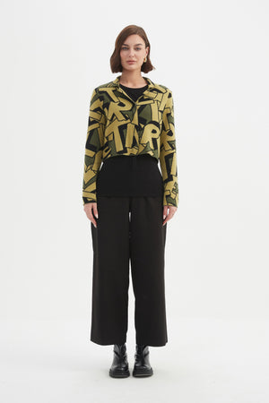 LETTERBLOCK ZIP CARDIGAN