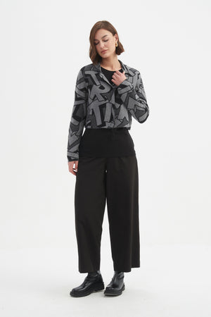 LETTERBLOCK ZIP CARDIGAN