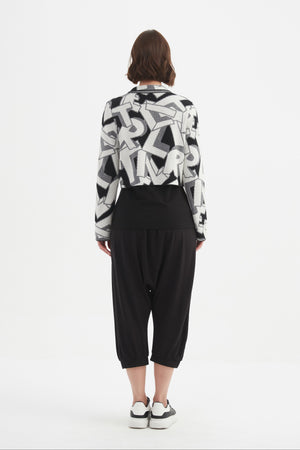 LETTERBLOCK ZIP CARDIGAN