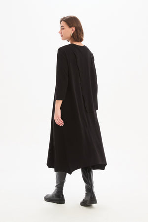 OVERLAY PANEL KNIT DRESS