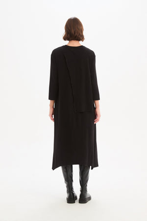 OVERLAY PANEL KNIT DRESS