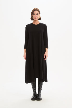 OVERLAY PANEL KNIT DRESS